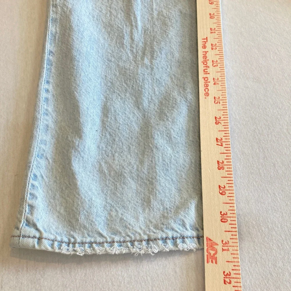 American Eagle Jeans Women 10 (29x31) Highest Rise Baggy Straight Light Wash